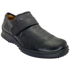 Wolky Genuine Black Leather Loafers w/ Strap Designed for Walking Size 40